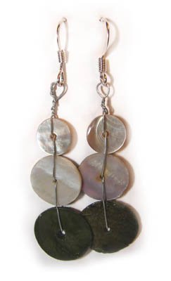 Handmade Earrings #10 - Motherpearl Beads