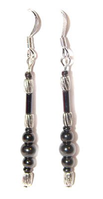 Handmade Earrings #9 - Hematite Beads