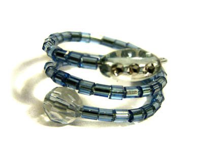 Handmade Ring #7 - Blue Beads