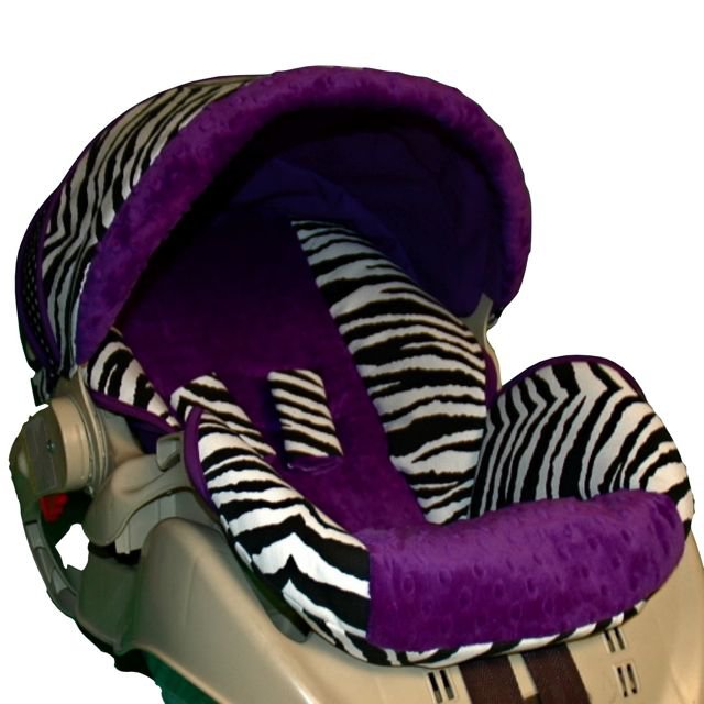 Custom Replacement Baby Car Seat Cover Graco Snugride 22 Purple Zebra