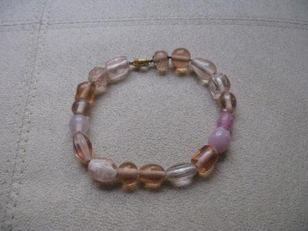 Pale Pink Sea Glass Bracelet