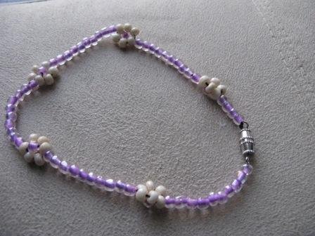 Lavender Flower Vine Anklet
