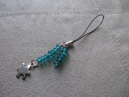 Puzzle Piece Cell Phone Charm