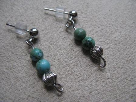 Tiny Turquoise Earrings