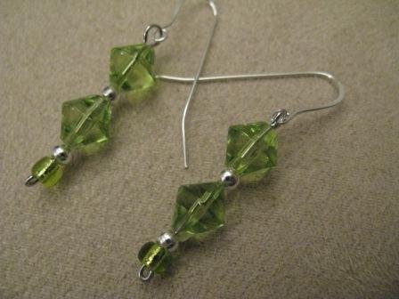 Lime Green Dangle Earrings
