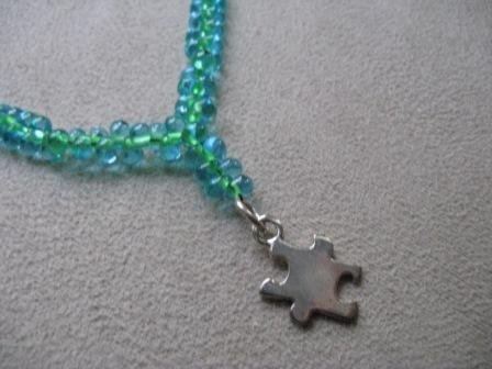 Puzzle Piece Glass Bead Necklace