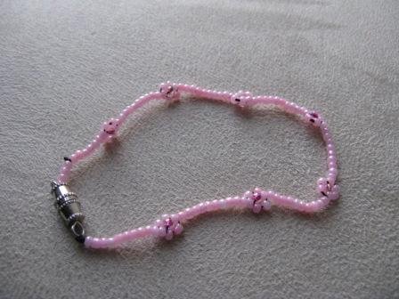 Tiny Pink Flower Vine Bracelet