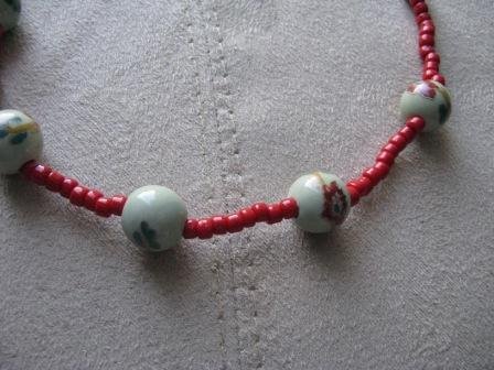 Red Asian Inspired Necklace