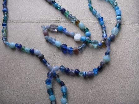 Blue-Hued Bohemian Bead Necklace