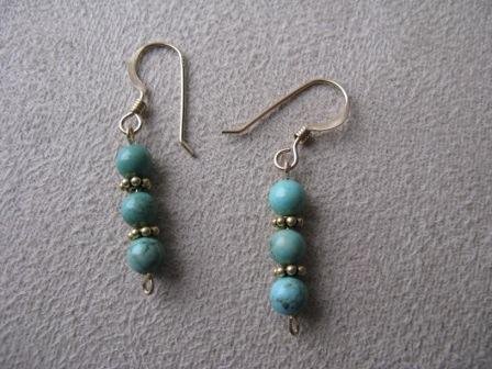 Gold and Turquoise Earrings