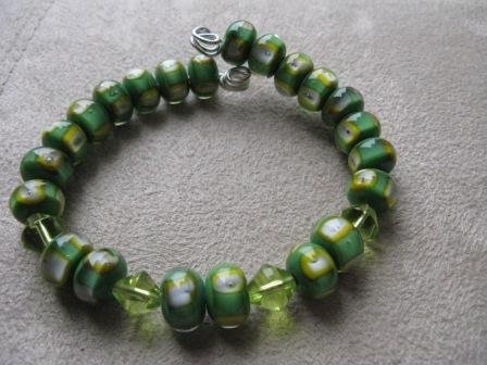 Funky Green Bead Bracelet
