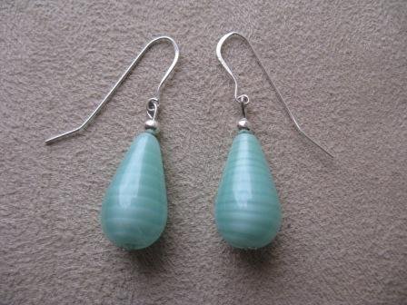 Light Teal Bead Earrings