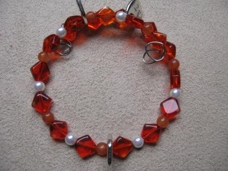 BE HERE NOW Orange Wrap Bracelet