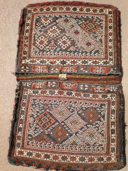 antique sumac flat weave saddlebag khorjin