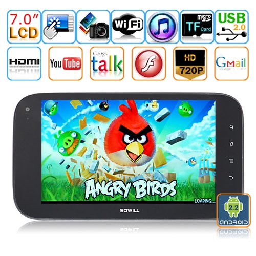 Android 2.2(Froyo) 7-inch Capacitive Touch Screen Tablet PC - SOWILL OiOi S7