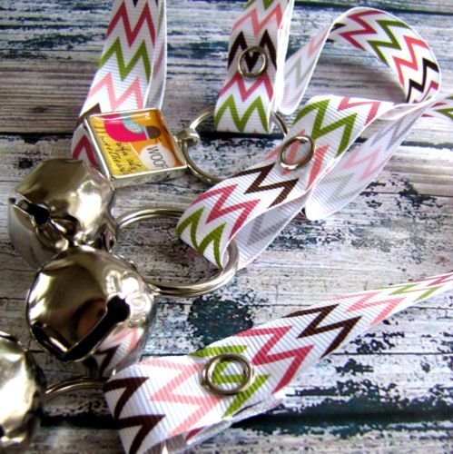 Dog House Training Bells-Chevron Stripes