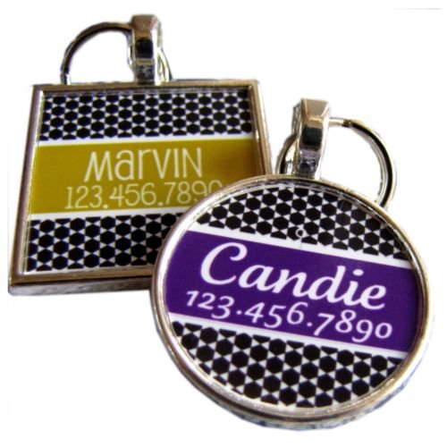 Modern Moroccan Graphic Pet ID Tag