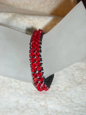 Red Swarovski Crystal Tennis Bracelet