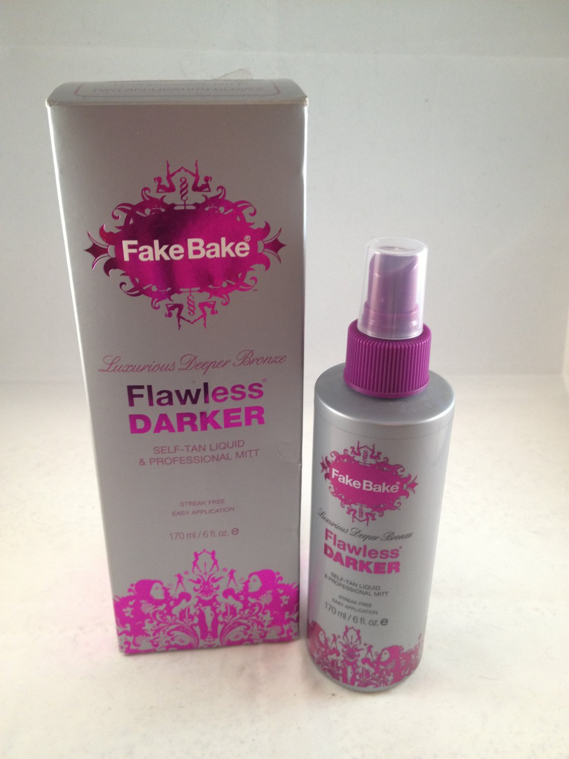 Fake Bake Flawless Darker Self Tan Liquid Sunless Tanning Spray 