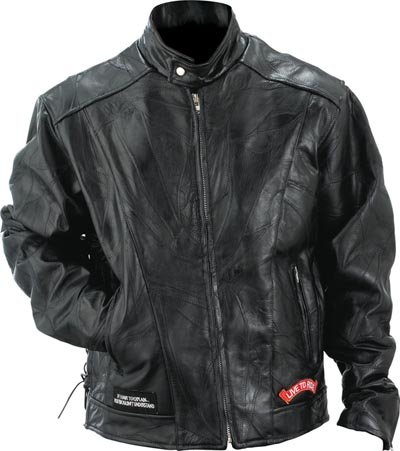 XL Diamond Plate Buffalo Leather Motorcycle Jacket