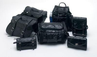 7PC Leather Motorcycle Luggage Set