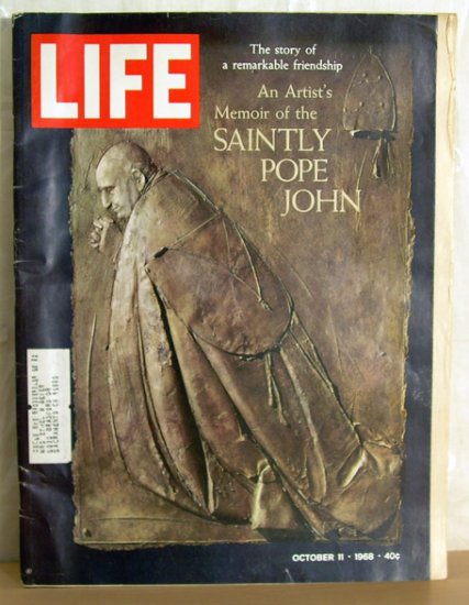 LIFE Magazine October 11, 1968 Saintly Pope John Coca-Cola AD FREE SHIPPING