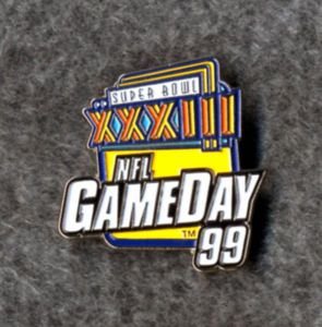 SUPER BOWL XXXIII NFL GameDay 99 Collector Pin NFLP Free Shipping