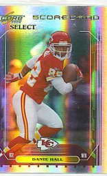 2006 Score Select Dante Hall Scorecard 90/100 Chiefs Rams