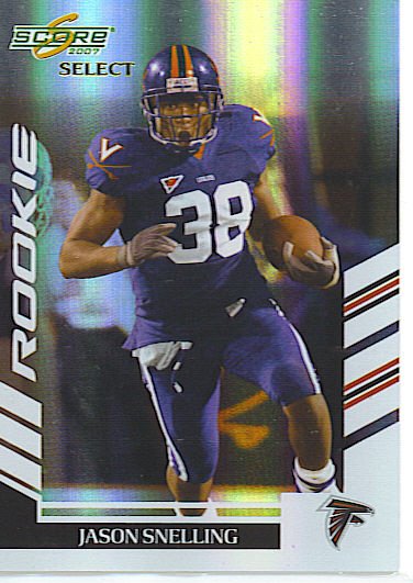 2007 Score Select Jason Snelling RC /599 Falcons