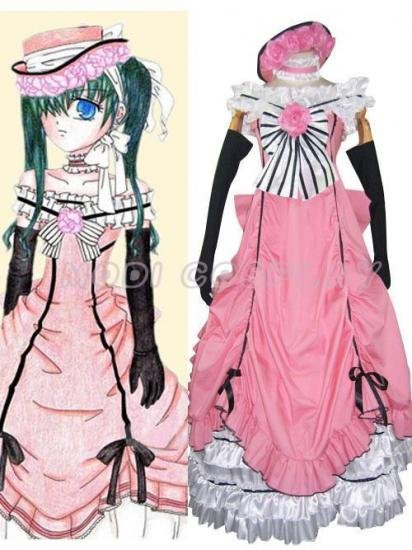 Black Butler Costume Kuroshitsuji Ciel Cosplay Costume, all size