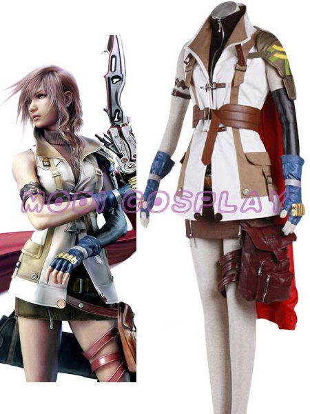 Final Fantasy XIII Lightning Cosplay Costume,all size