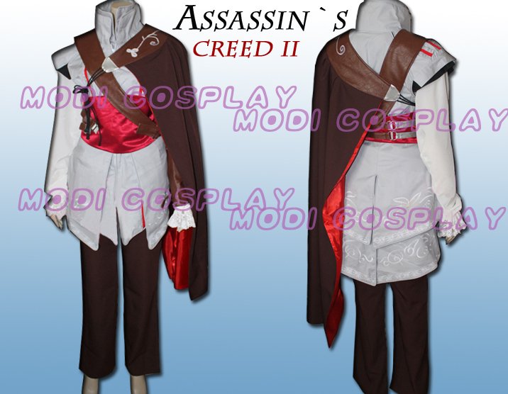 Assassin's Creed II Ezio Anime Cosplay Costume,all size