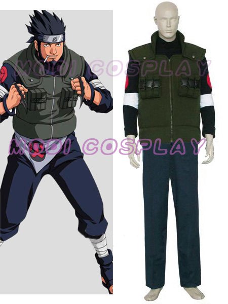 Naruto Asuma Sarutobi Anime Cosplay,all size