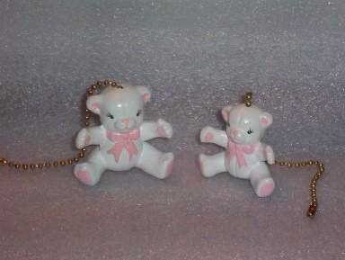 TEDDY BEARS ceiling fan pulls set of two TEDDYBEARS