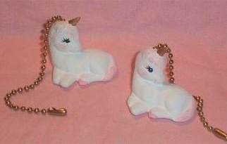 MYSTICAL UNICORN ceiling fan pulls set (2) NEW