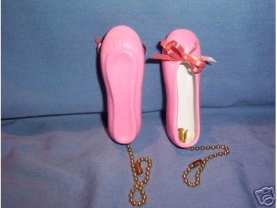 BALLERINA SLIPPER CEILING FAN PULLS NEW IN PACKAGE (2) 3-D