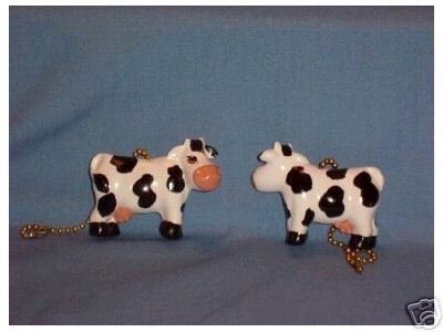 Country cows ceiling fan pulls full 3-D design NIP (2)