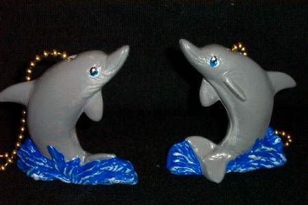 Dolphin Ceiling Fan Pulls N.I.P. (2) Full 3-D Design