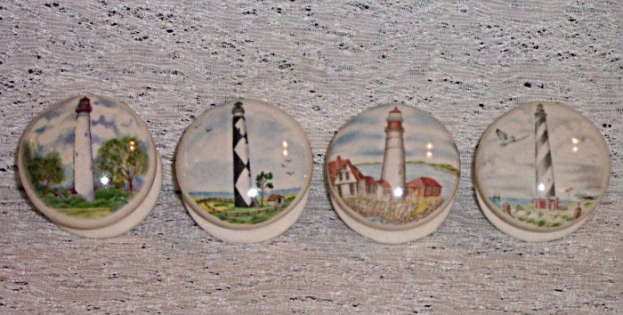 LIGHTHOUSE cabinet knobs drawer pulls set of 4 NEW