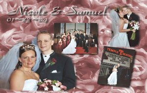 Multi-Photo Collage up to Five Photos Wedding Photo Thank You Card