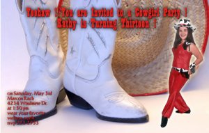 Western Themed Cowboy Boots Photo Adult Birthday Invitations