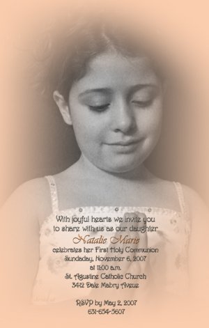 One Main Photo Any Color Photo Communion Invitations & Confirmation