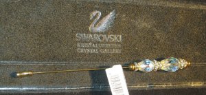 RARE IMPORTED SWAROVSKI HAT PIN AB WITH POUCH - TAGS ATTACHED