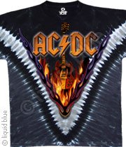 AC/DC - Hells Bells vdye - Tye Dye M - XL Shirt