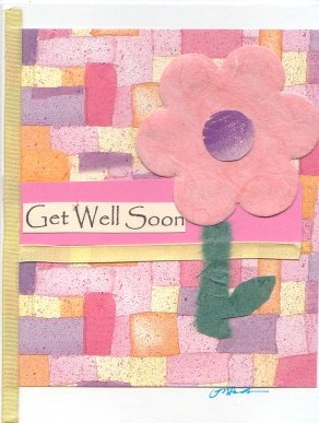 Get Well Soon Flower Greeting Card