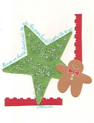 Gingerbread Man & Star Holiday Greeting