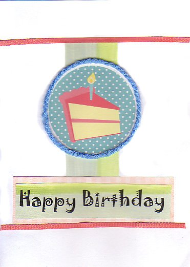 Happy Birthday Cake Greeting Card
