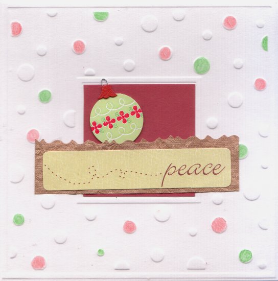 Handcrafted Holiday Greeting Card - "Peace"