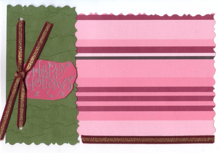 Handcrafted Holiday Greeting Card - "Happy Holidays"