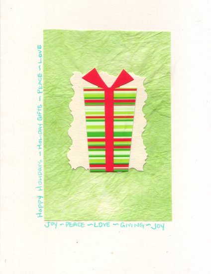 Handcrafted Holiday Greeting Card - "Holiday Gifts"